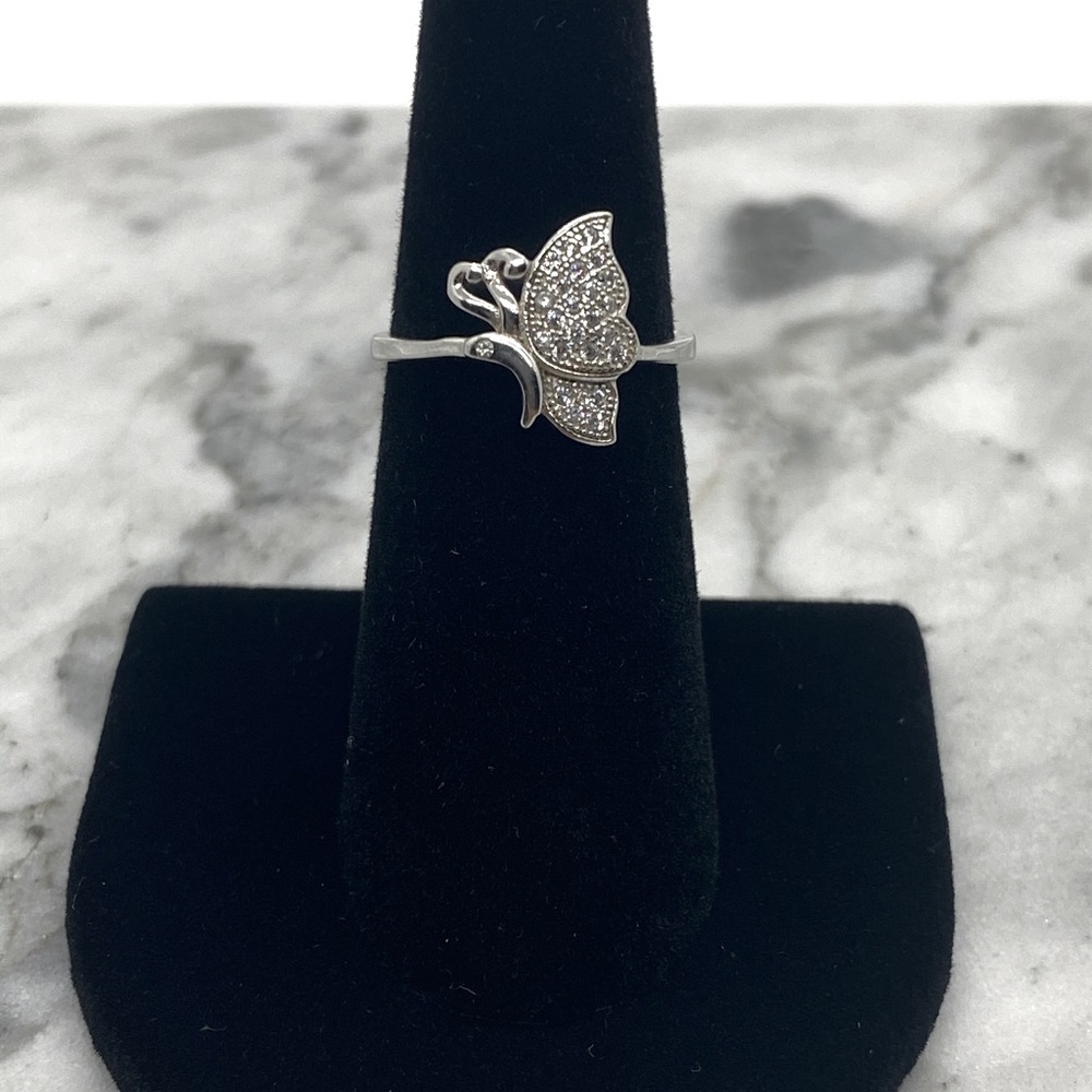 Sterling silver butterfly ring